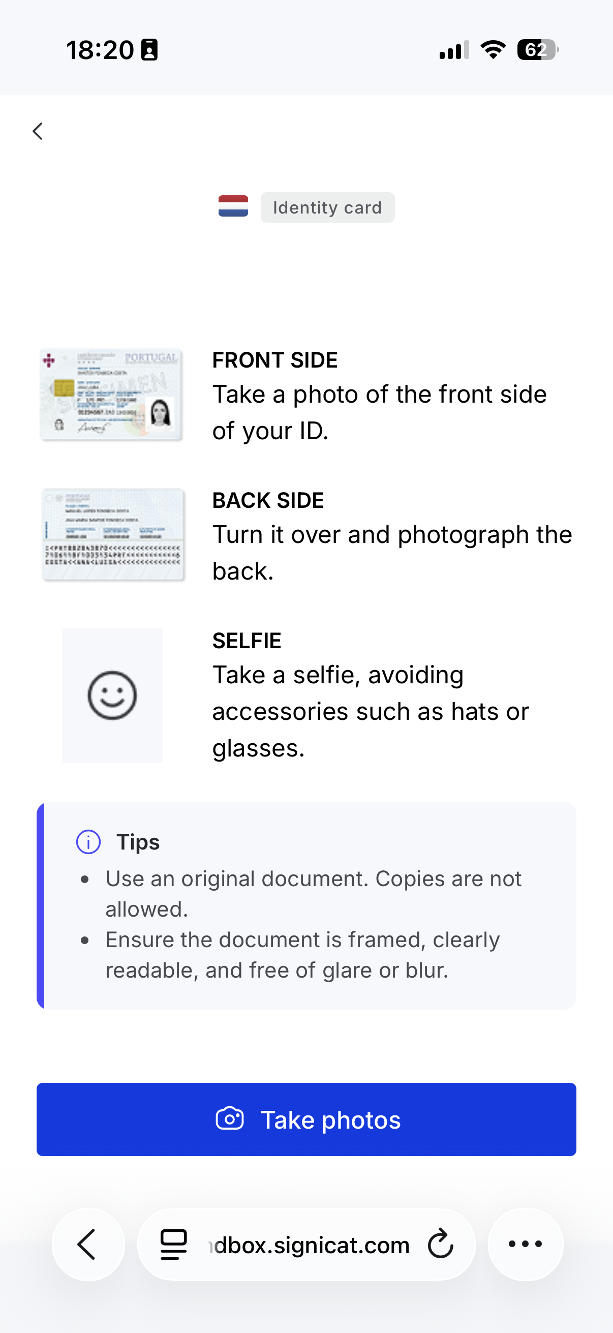 Photo instructions