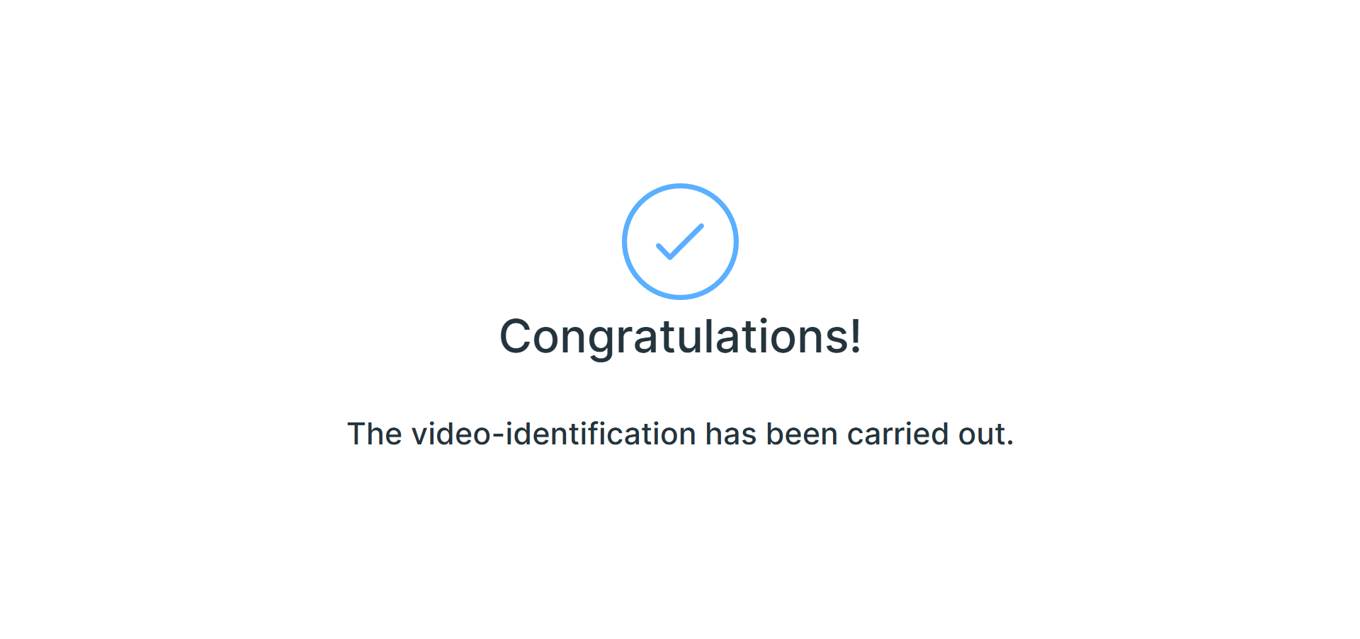 Successful identity verification