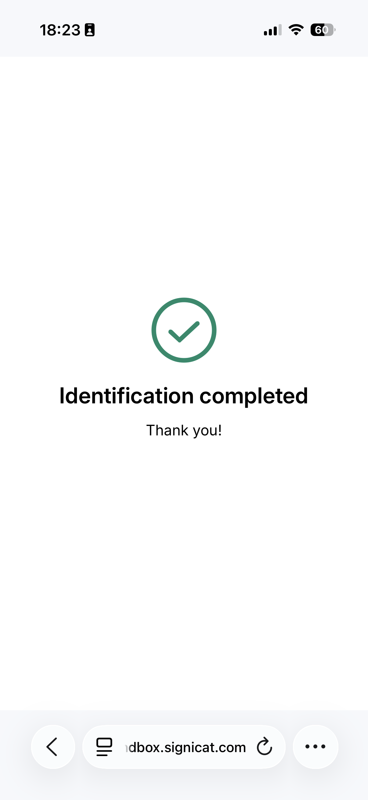 Success: Identification completed