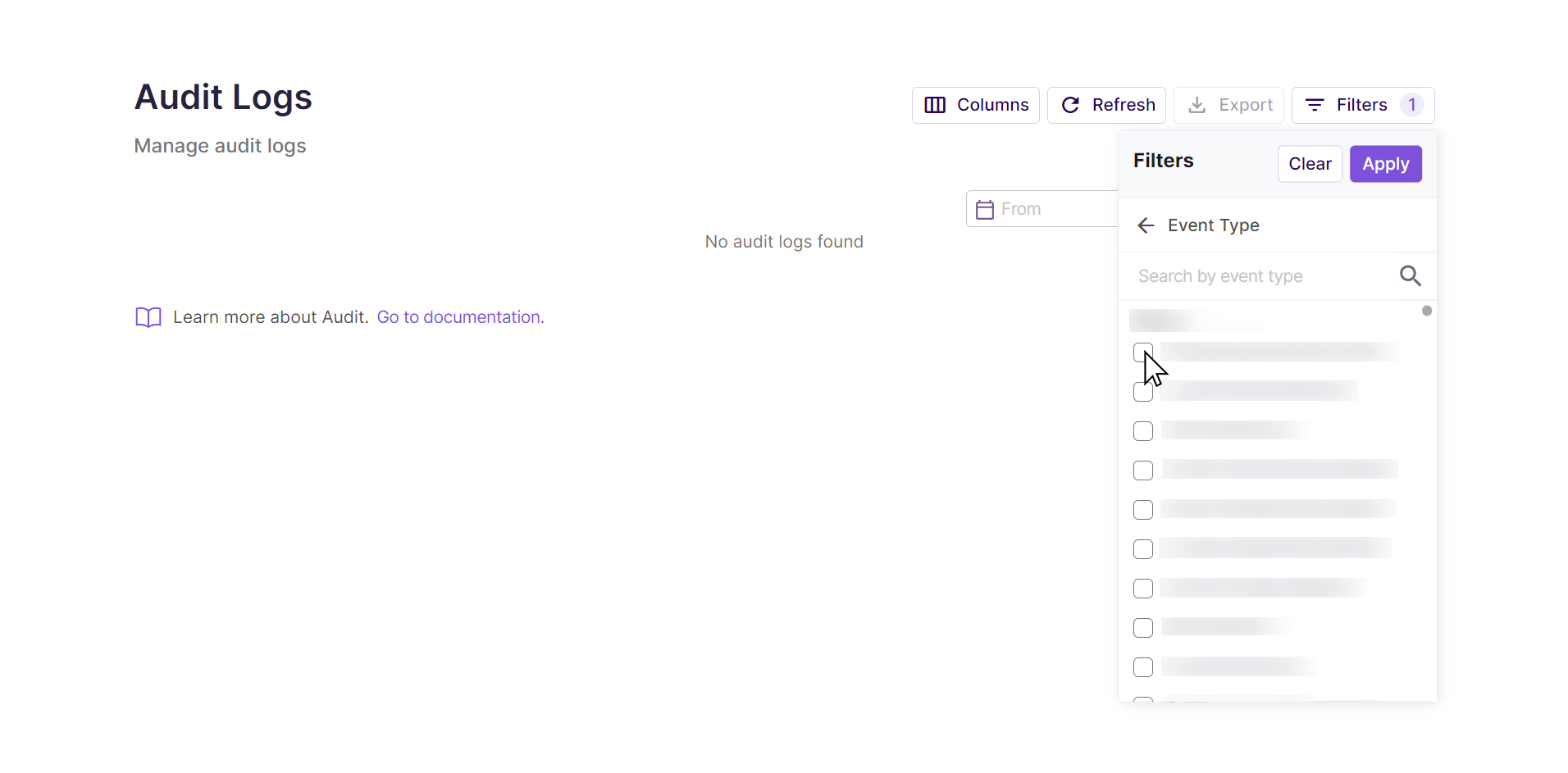 Completing the multi-select filter type