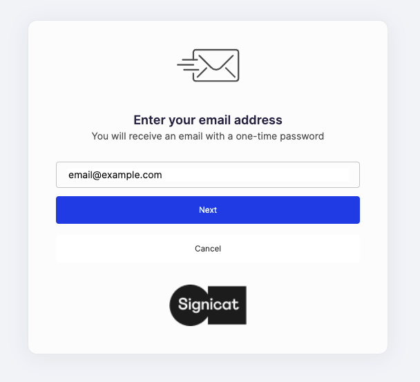 Email address dynamically pre-filled when the end-user authenticates with Email OTP