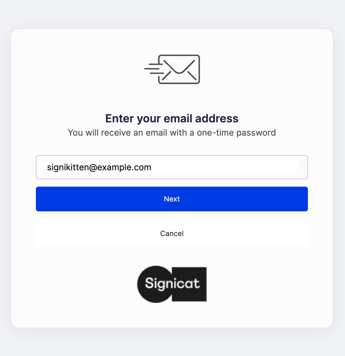 Enter your email address.