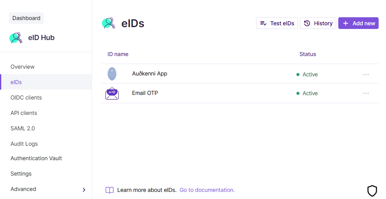 Add Auðkenni App