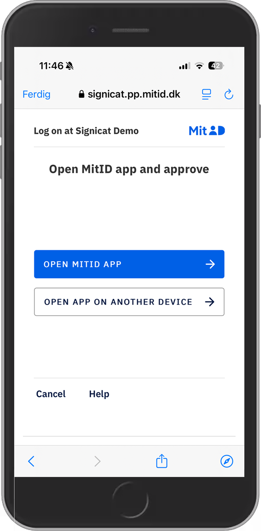 MitID app switching