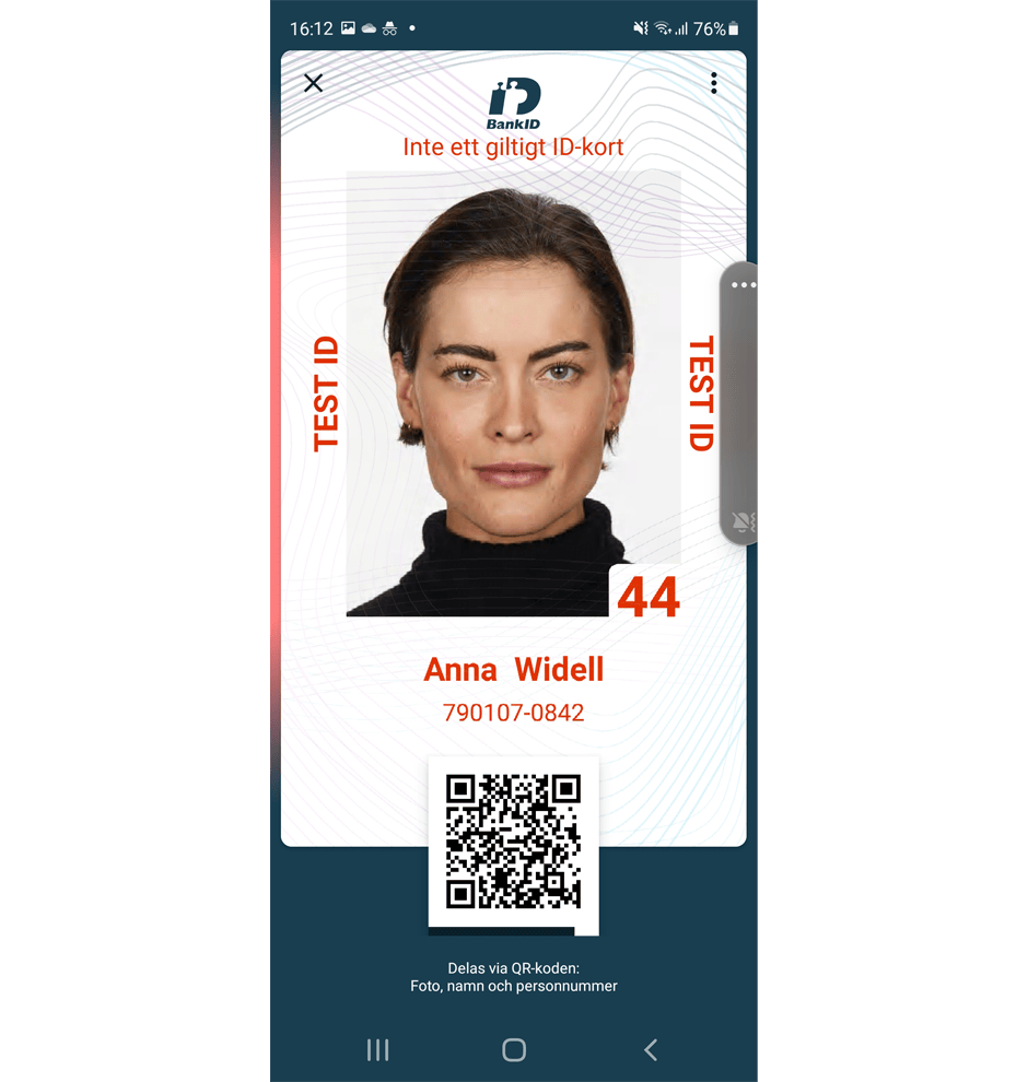 Digital ID Card from Swedish BankID