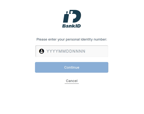 Payment: Enter national identification number