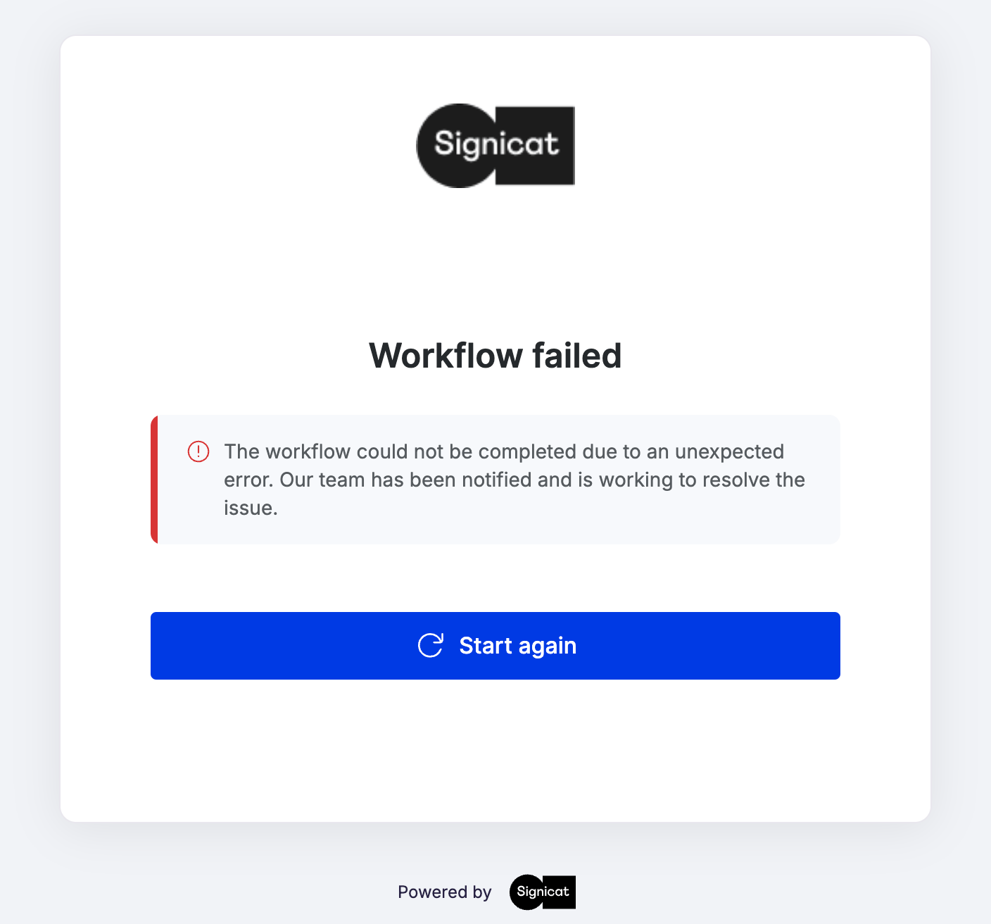 An example of a flow with a validation error.