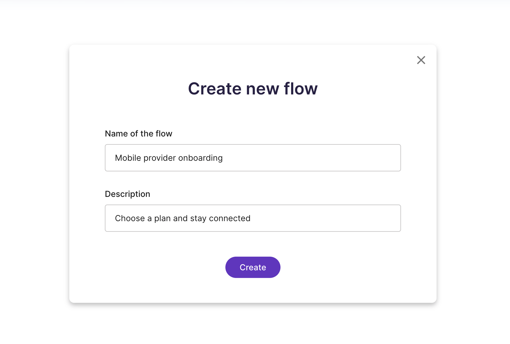 Create new flow