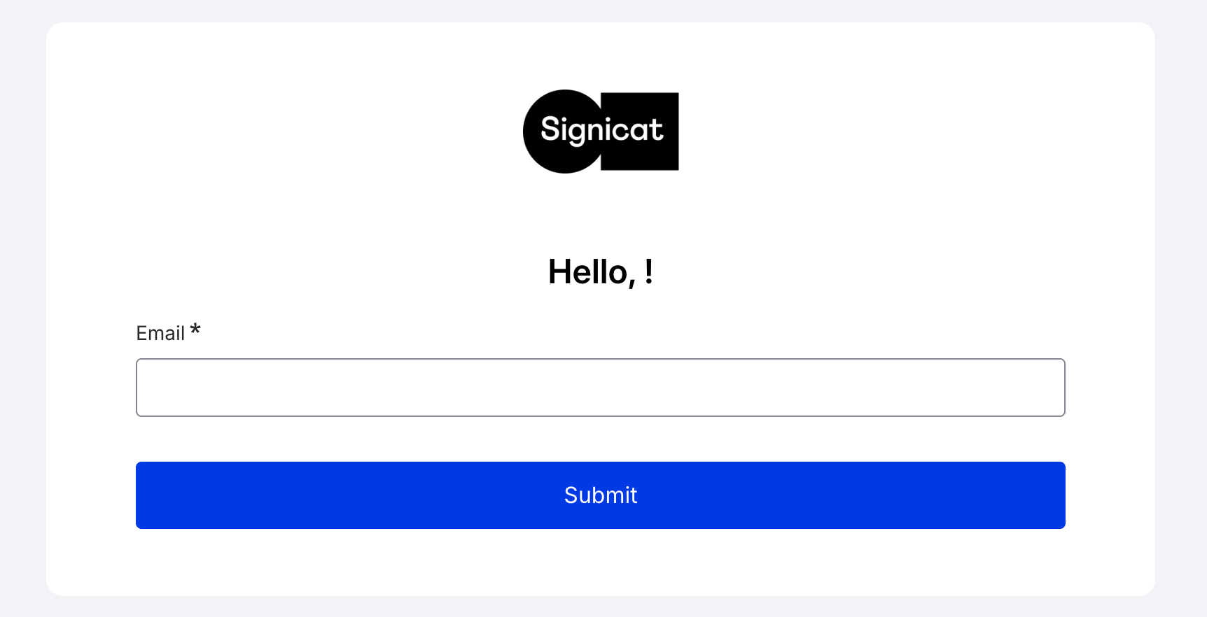 User journey without URL parameters.