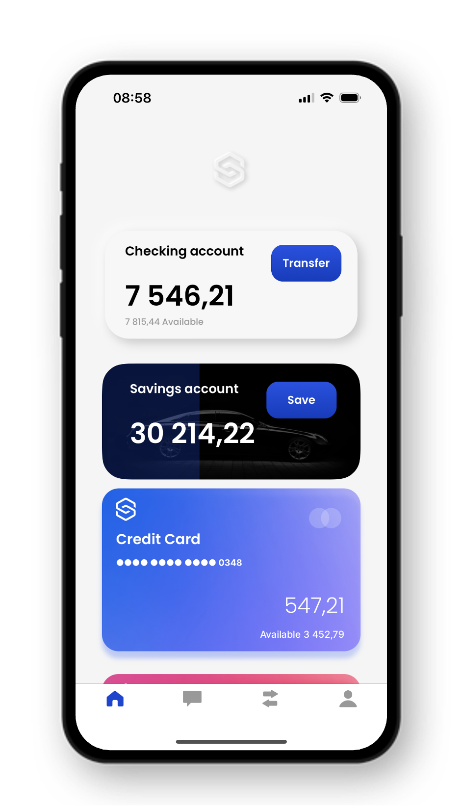 After the successful authentication you are logged in to our WSB demo app