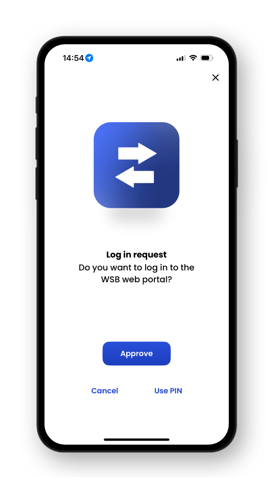 Approve** the website login with MobileID.