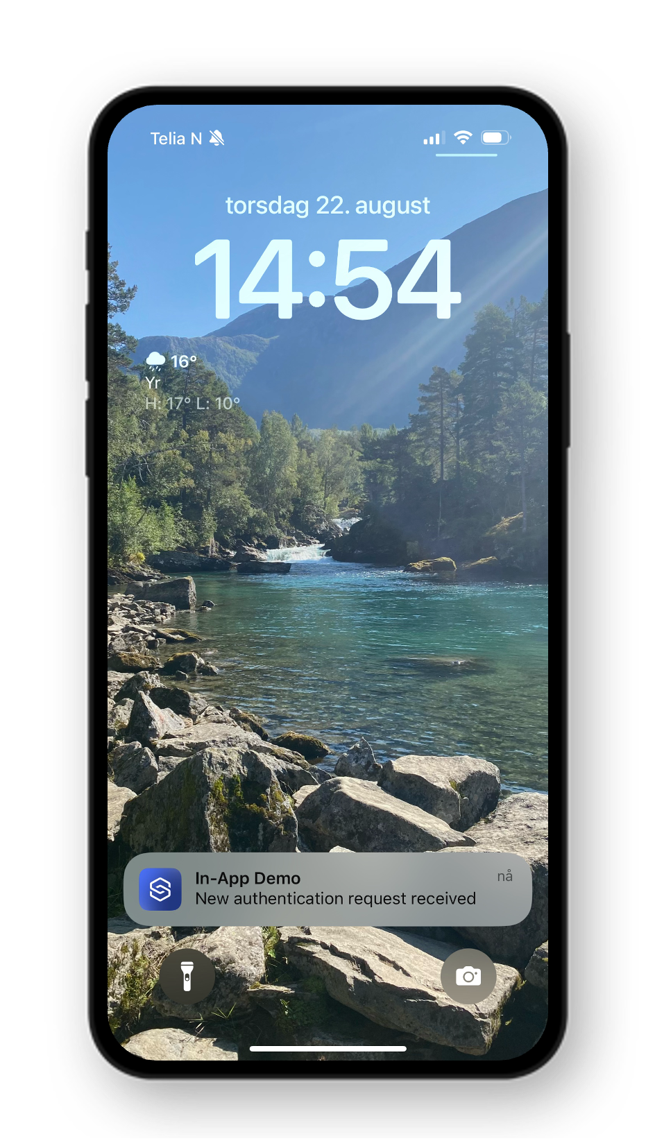 On your device, click on the push notification**.