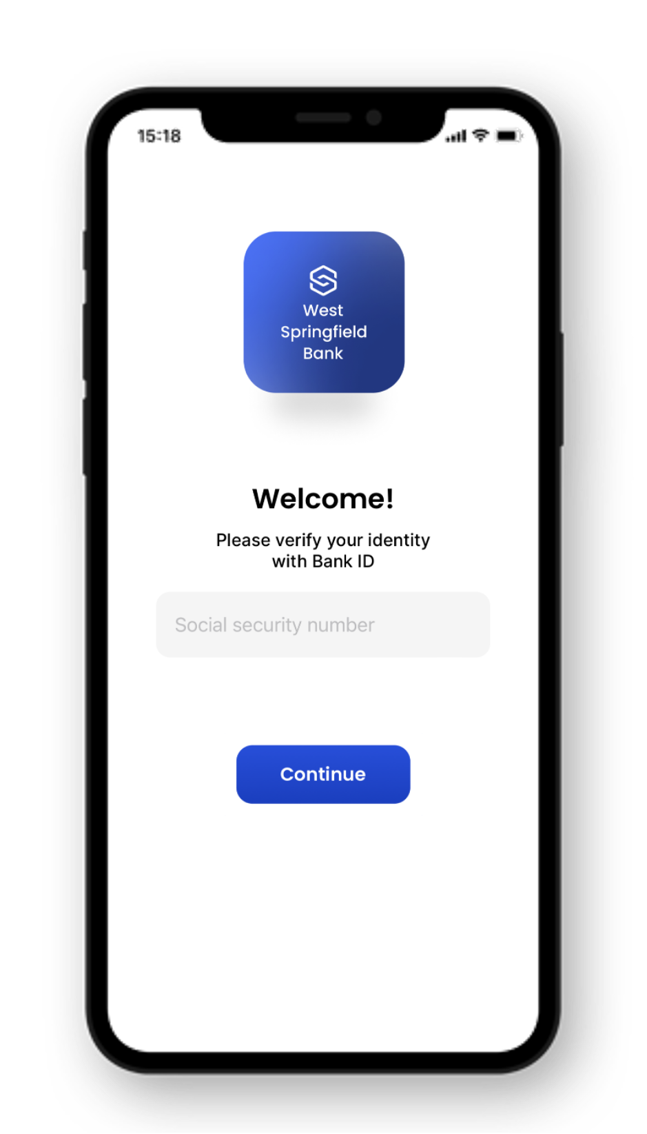 Enter a social security number (SSN), you do not need to user real data.