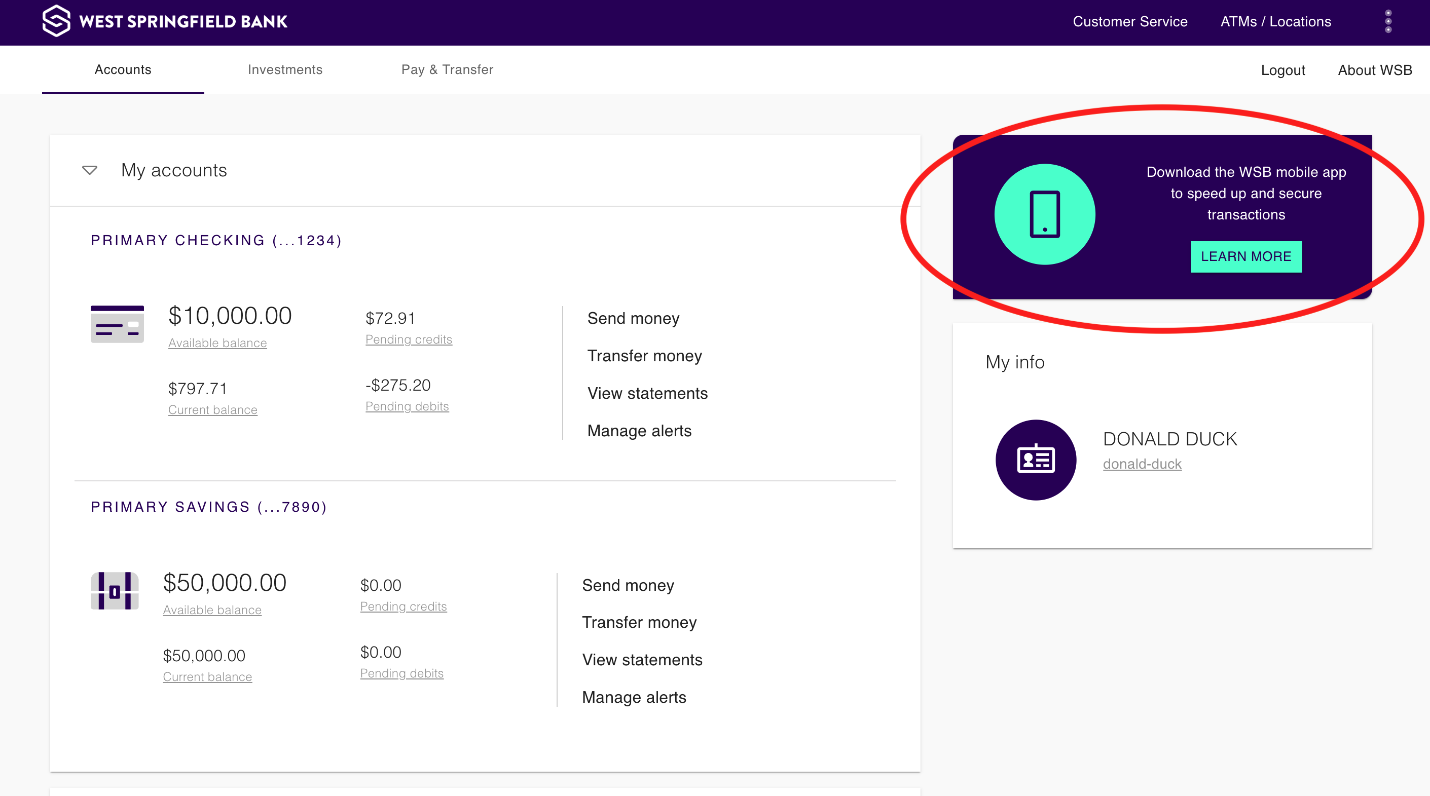 You are now logged in. Click *LEARN MORE* to navigate to the activation page.