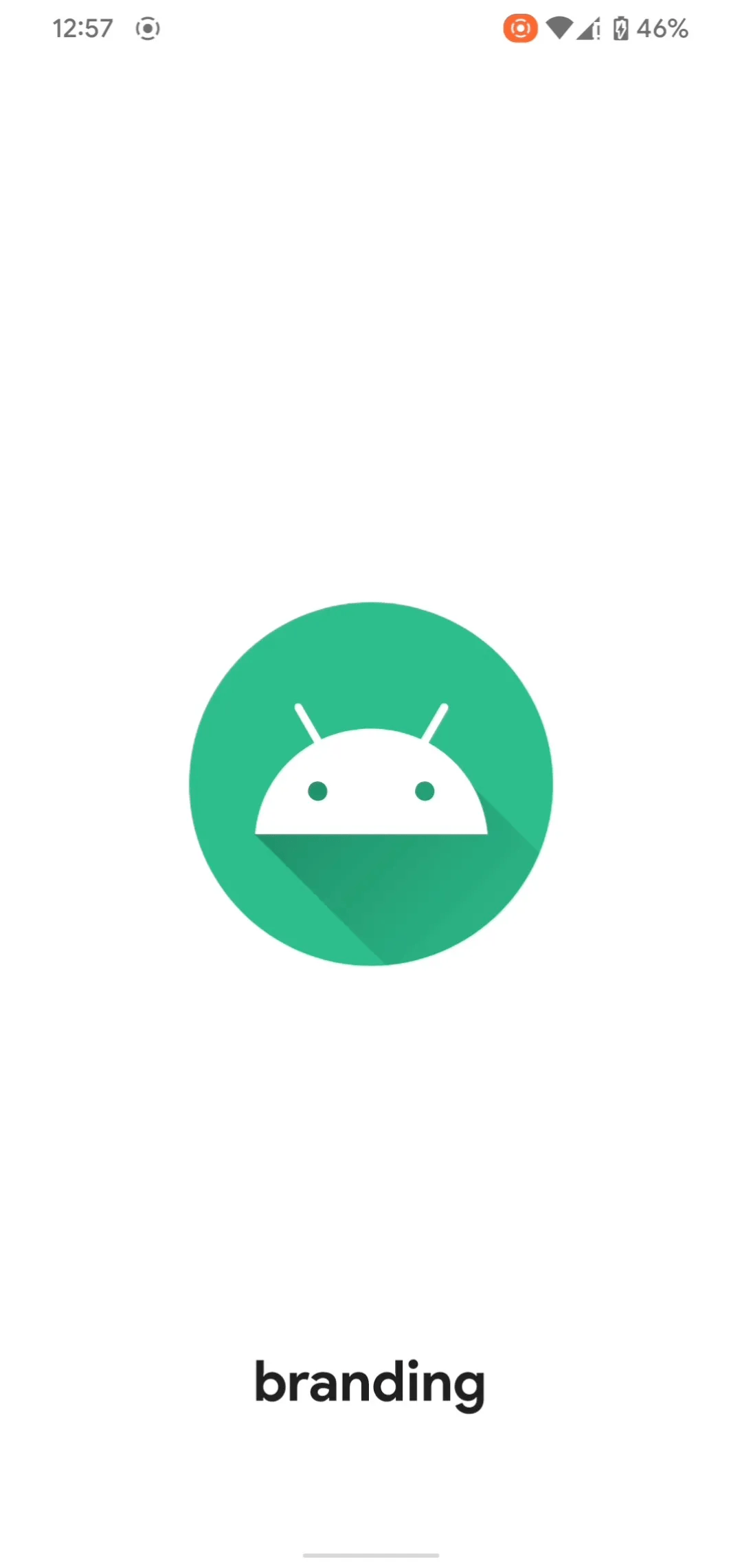 Example of an Android splash screen