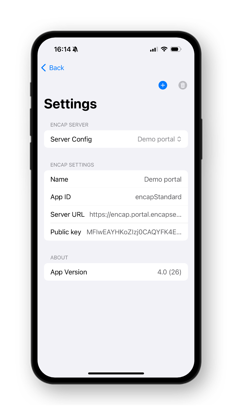 Select "Demo portal" from the dropdown list.