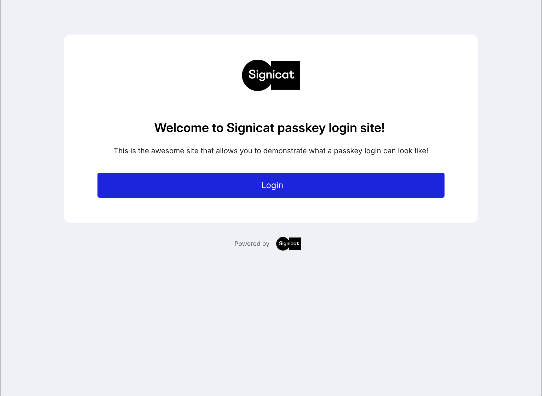 The end-user clicks the login button on your website.