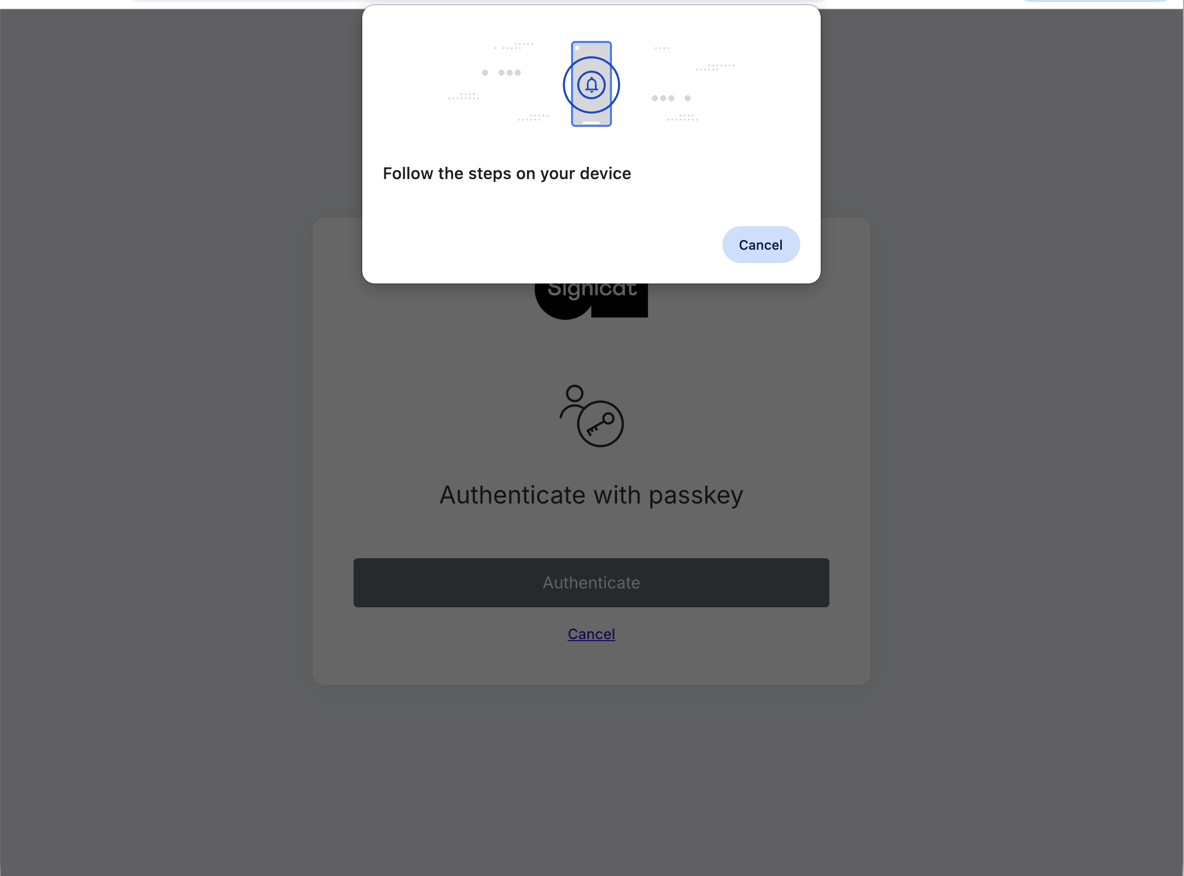 The end-user connects via Bluetooth and is prompted to use their passkey.