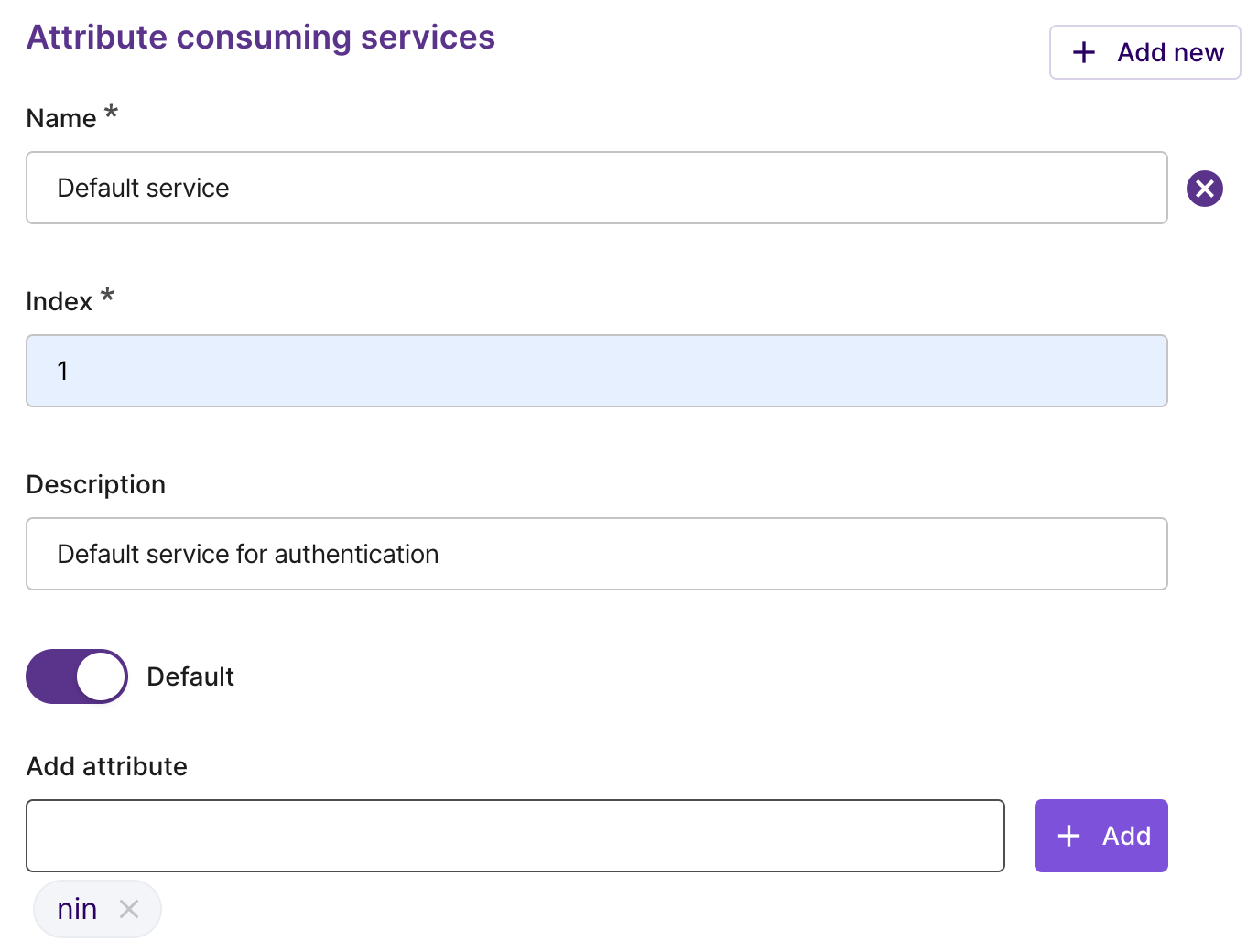 How to add a default attribute consuming service